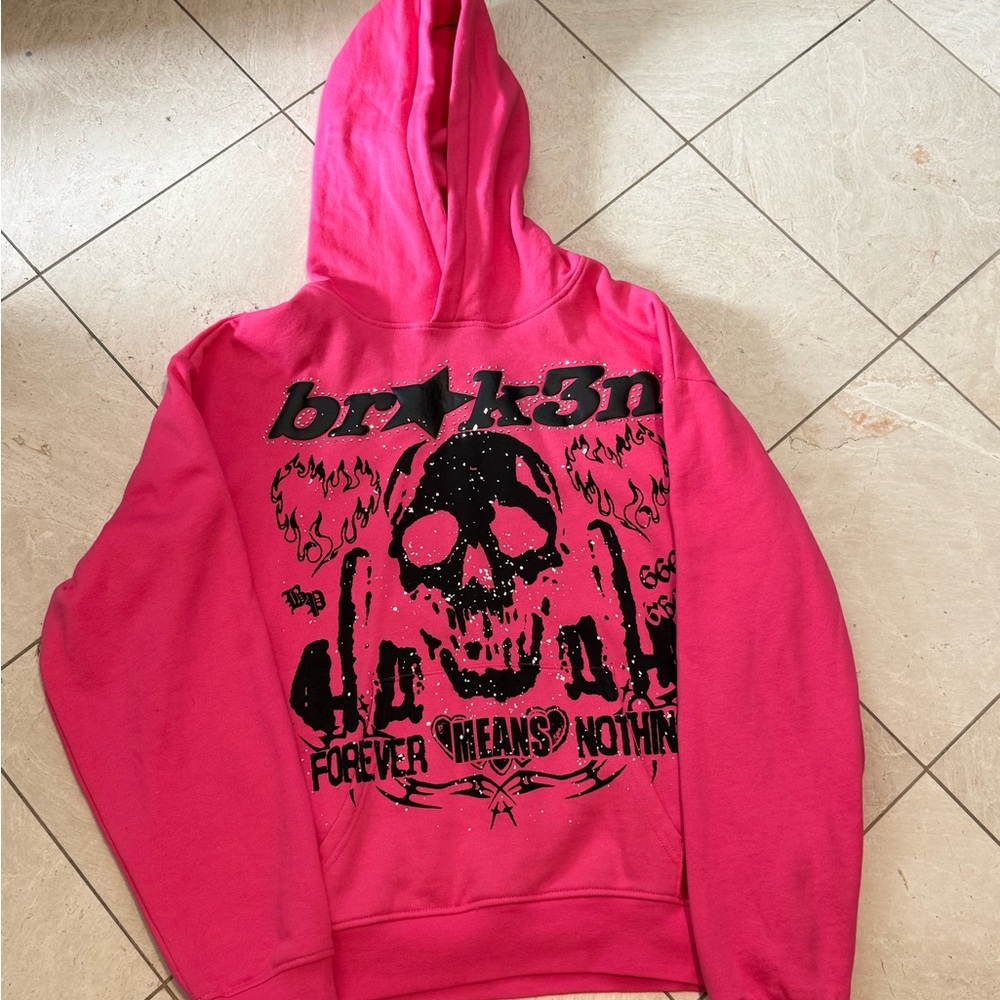 Zumiez Pink Skull Hoodie